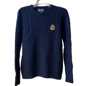 Lauren Ralph Lauren Navy Cable Knit Sweater